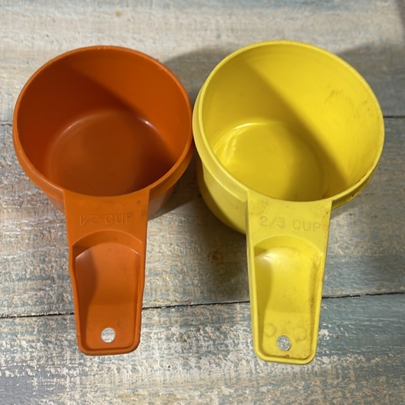 Tupperware Measuring Cups - Orange, Yellow, Green - Picture 4 of 6